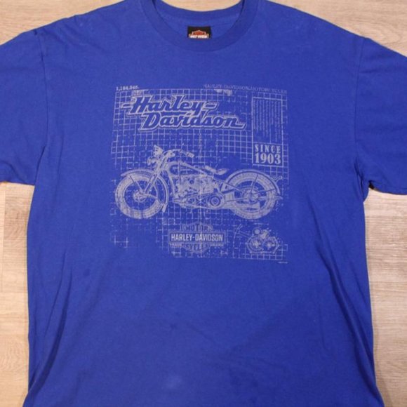 2019 Bumpus Harley-Davidson Blueprint T-shirt - Picture 1 of 4